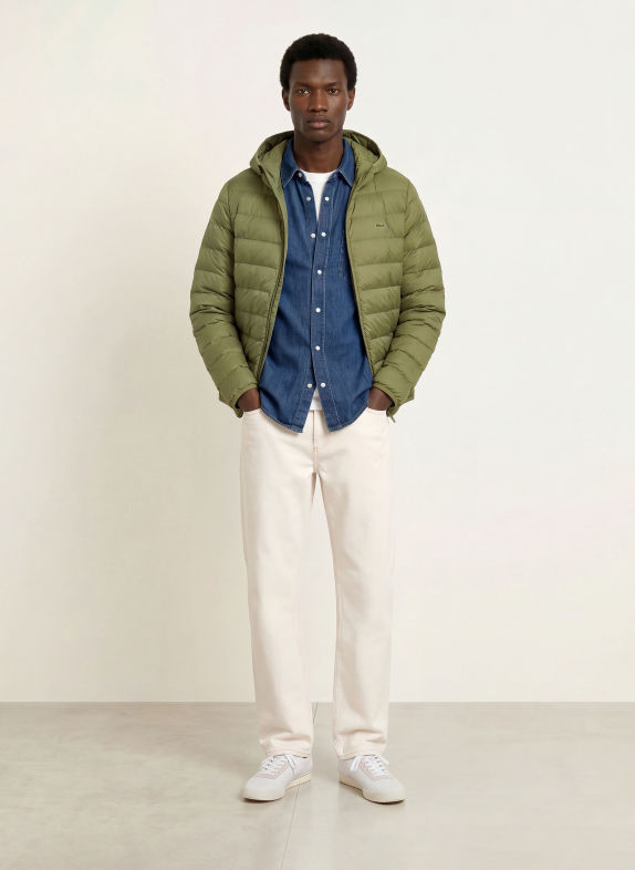 LACOSTE Gewatteerde jas LICHTGROEN
