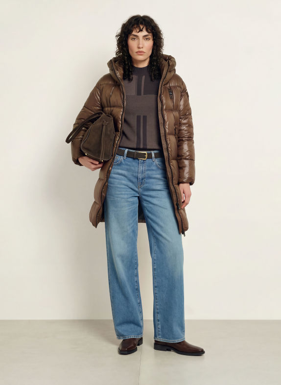 Blauer ARMORY Quilted Coat DARK BROWN