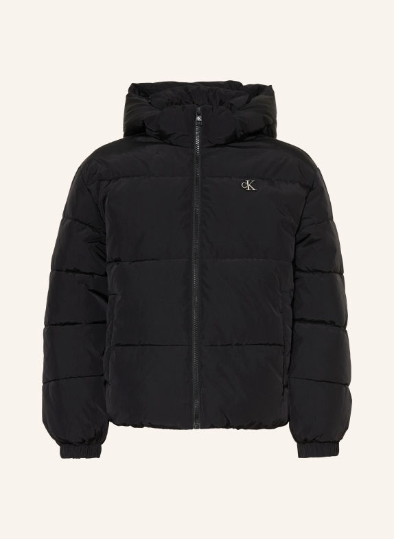 Calvin Klein Steppjacke mit abnehmbarer Kapuze SCHWARZ