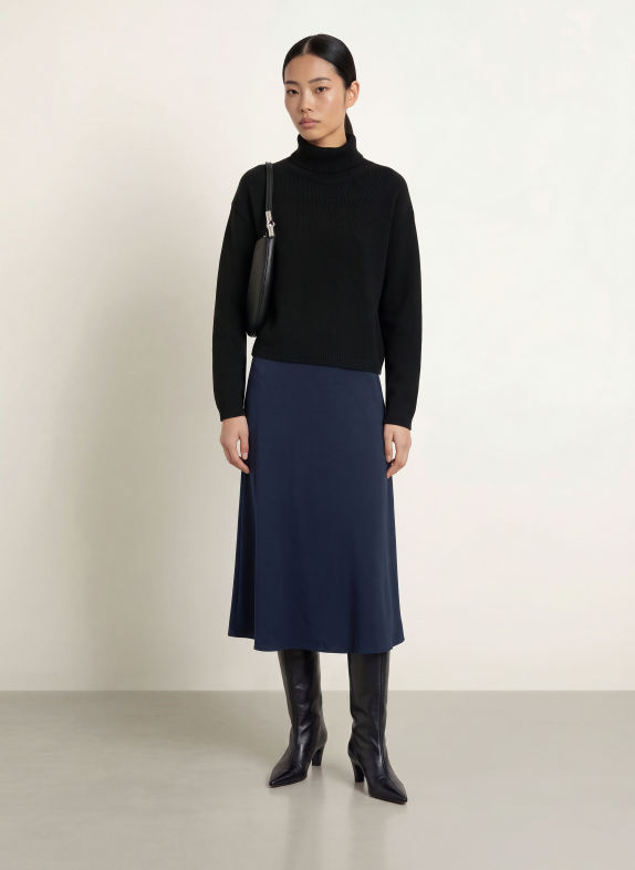 CATNOIR Rollkragenpullover aus Merinowolle SCHWARZ
