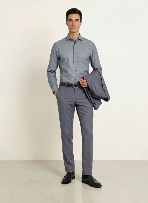OLYMP Smart Business Shirt, Modern Fit DARK BLUE