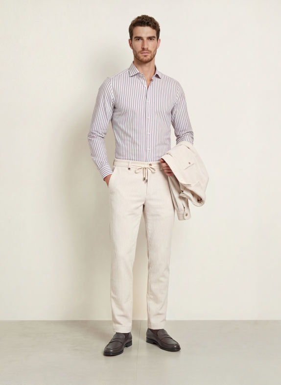 OLYMP Hemd Luxor modern fit BRAUN / WEISS
