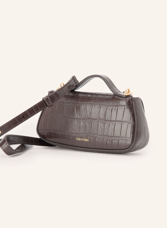 Calvin Klein Handtasche DUNKELBRAUN / GOLD