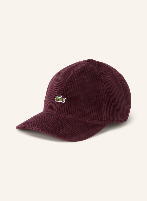 LACOSTE Cord-Cap DUNKELROT