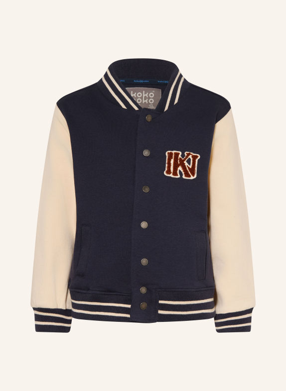 Koko Noko Veste universitaire BEIGE / MARRON / BLEU FONCÉ