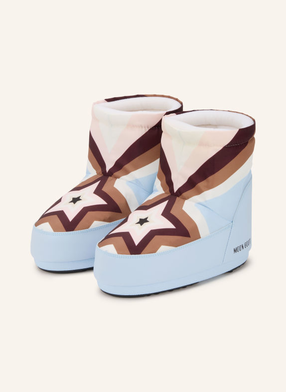 MOON BOOT Moon boots COMET BLEU CLAIR / MARRON FONCÉ / ROSÉ