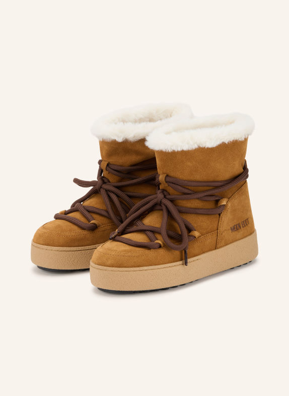 MOON BOOT Moon boots LTRACK SOFIA COGNAC / WHITE