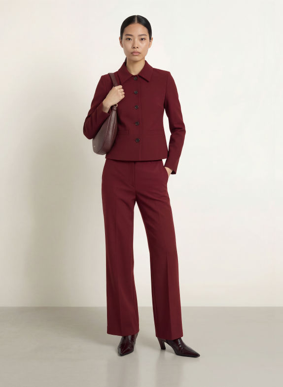 MORE & MORE Wide-leg trousers DARK RED