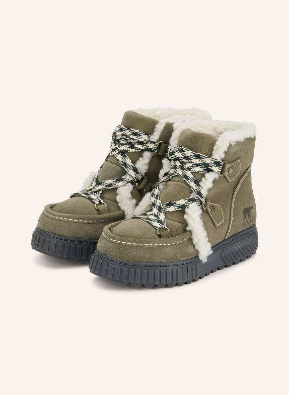 SOREL ONA AVE™ ALPINE PLUS WP Boots KHAKI / WHITE