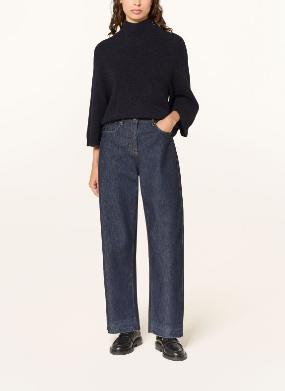LUISA CERANO Pullover mit Alpaka und 3/4-Arm DUNKELBLAU