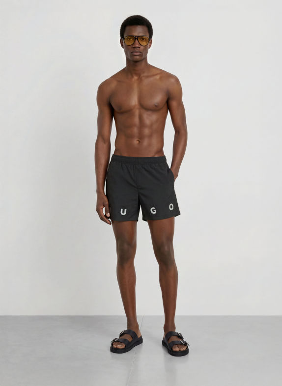 HUGO AZURI Swim shorts BLACK