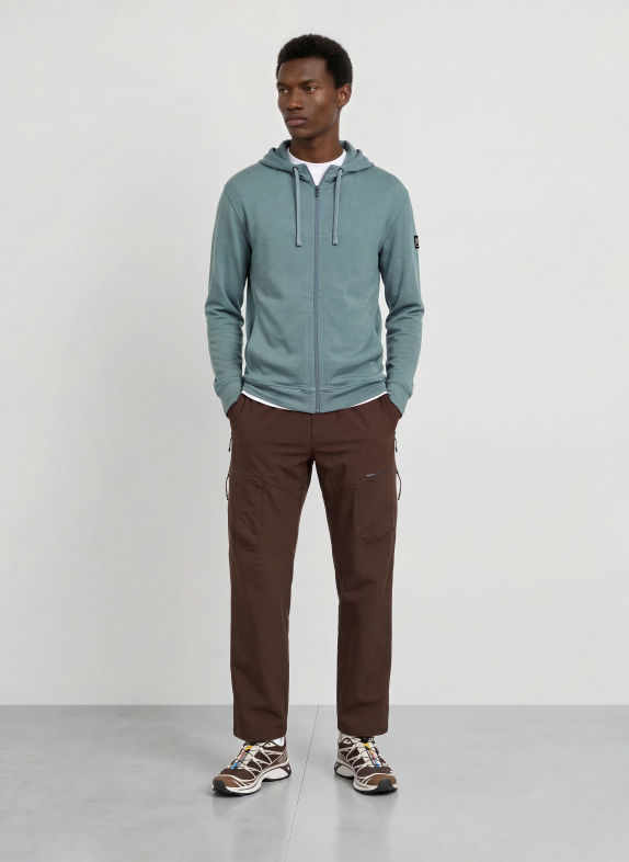 super.natural Sweatjacke EVERYDAY mit Merinowolle BLAUGRAU