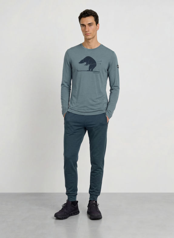 super.natural Sweatpants EVERYDAY mit Merinowolle DUNKELBLAU