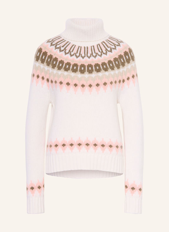 BOGNER Rollkragenpullover INGRID-2 CREME / BRAUN / ROSA