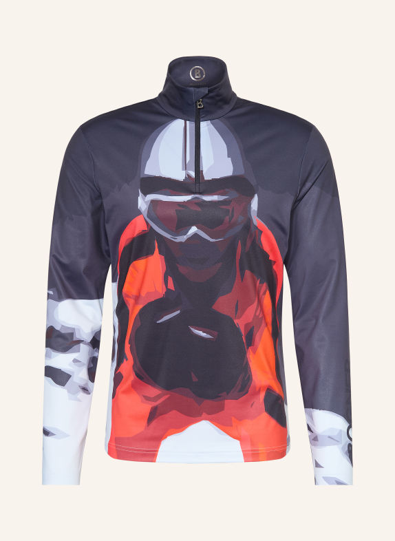 BOGNER Midlayer VERTI DUNKELBLAU / GRAU / ROT