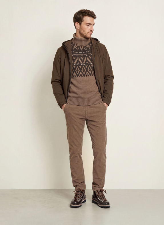 BOGNER Rollkragenpullover ROXTER aus Cashmere HELLBRAUN / BRAUN / ROSÉ