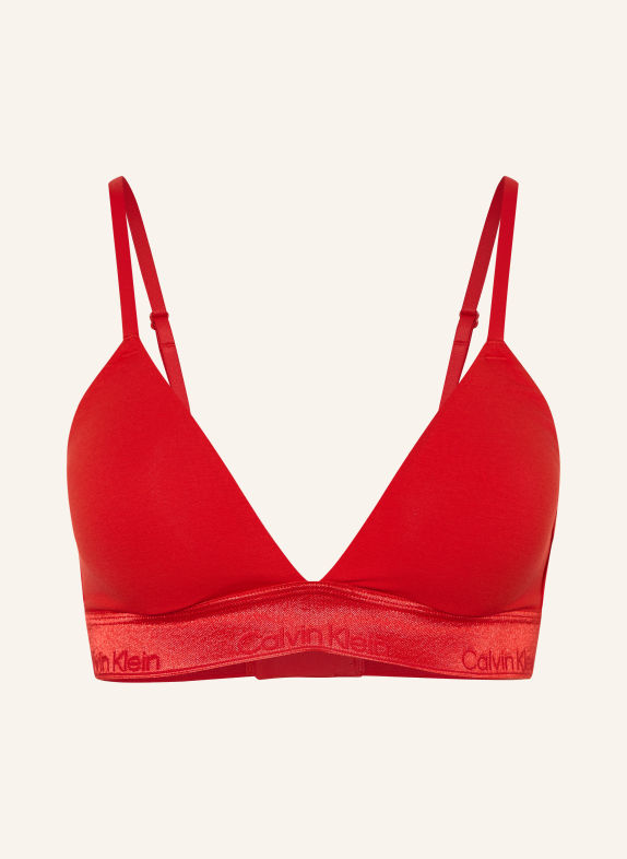 Calvin Klein Triangle bra ICON COTTON MODAL METALLIC RED