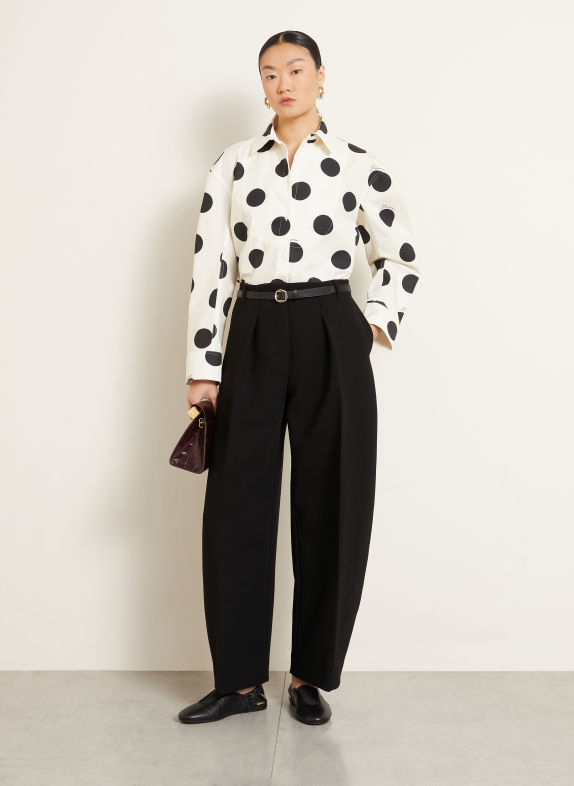 JACQUEMUS Spodnie LE PANTALON OVALO CZARNY