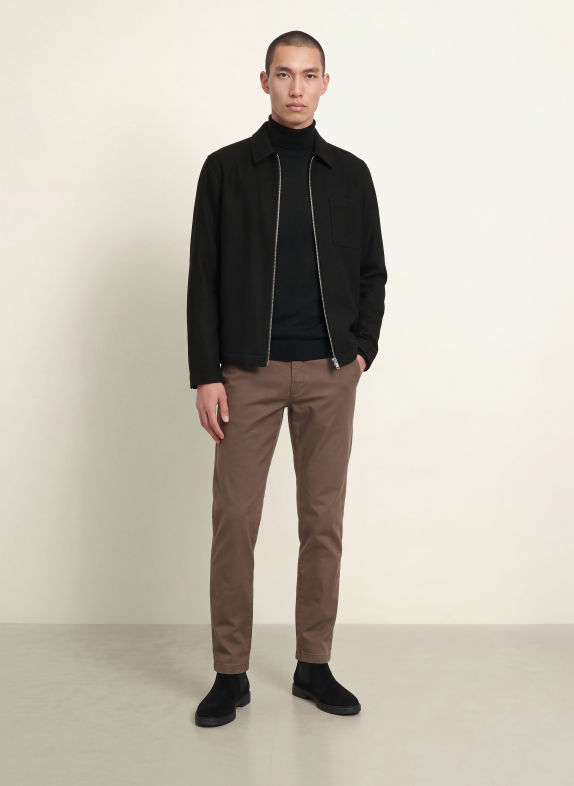 HILTL Chinos TAURA Extra Slim Fit MÖRKBRUN