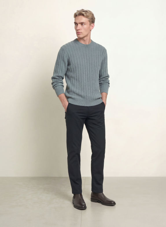 HILTL Chinos TAURA Extra Slim Fit MÖRKBLÅ