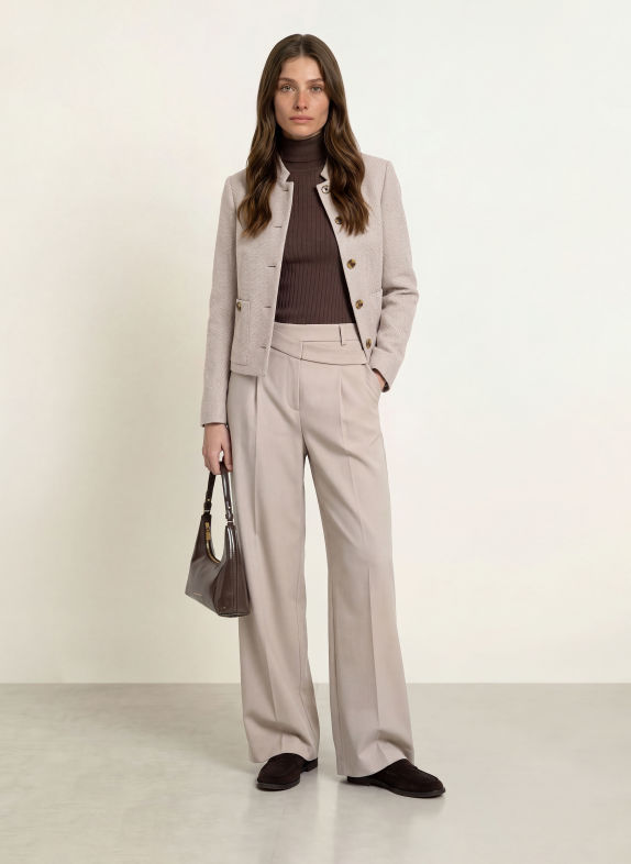 Calvin Klein Kastenjacke BRAUN / BEIGE