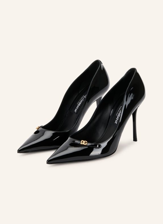 DOLCE & GABBANA Lackpumps SVART