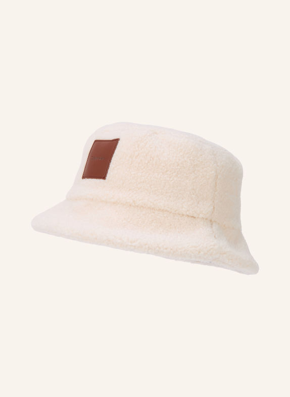 Calvin Klein Teddy fur Bucket hat CREAM / BROWN