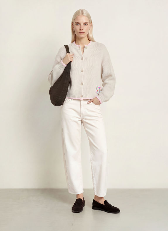 FRIEDA & FREDDIES Strickjacke CREME / ROSA