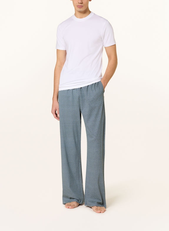 TOMMY HILFIGER Pajama bottoms DARK BLUE / BEIGE