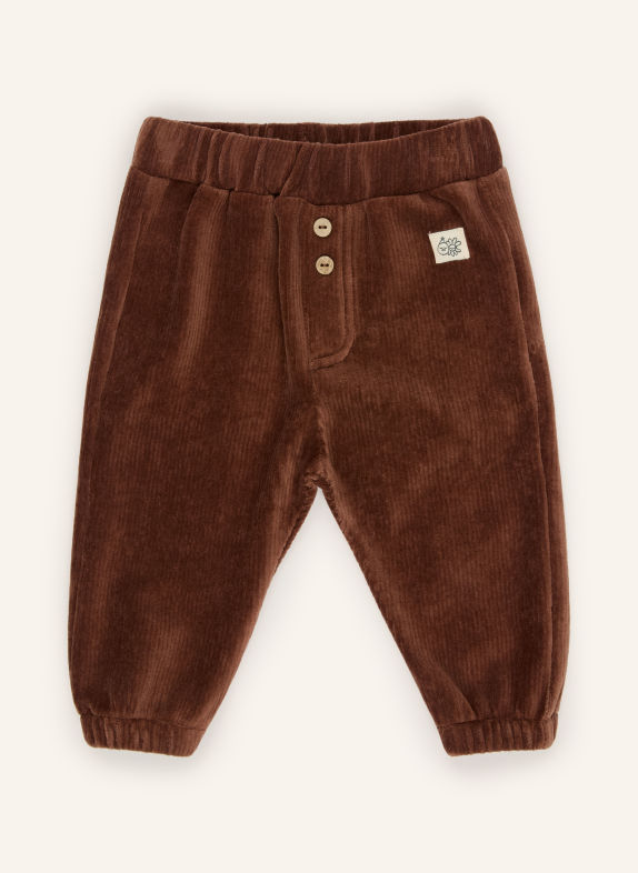 HUST and CLAIRE Pantalon en velours côtelé HCGUS MARRON FONCÉ