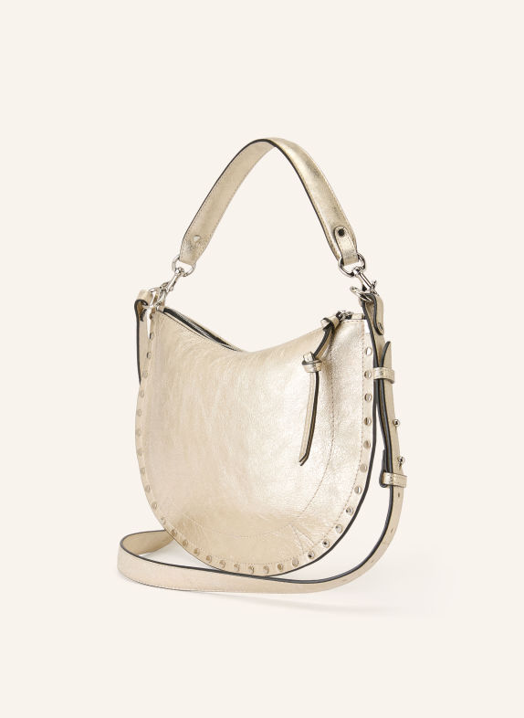 ISABEL MARANT Sac à main OSKAN avec rivets CRÈME / ARGENT / OR