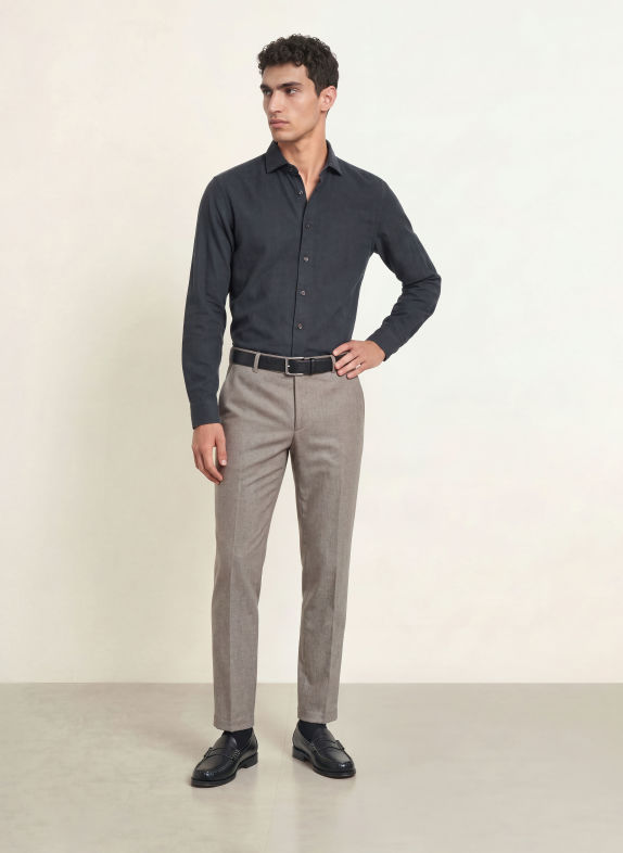 seidensticker Corduroy Shirt, Regular Fit DARK GRAY
