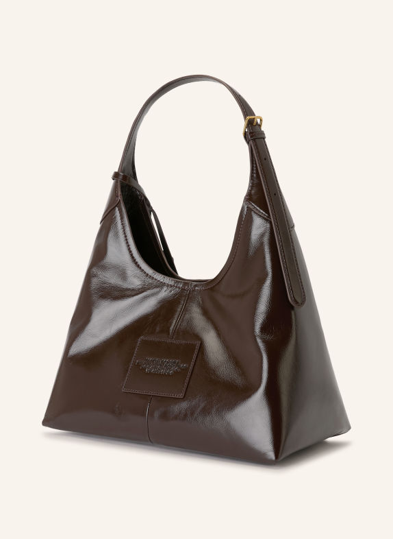 MARC JACOBS Shoulder bag: THE BELTED SACK BAG DARK BROWN