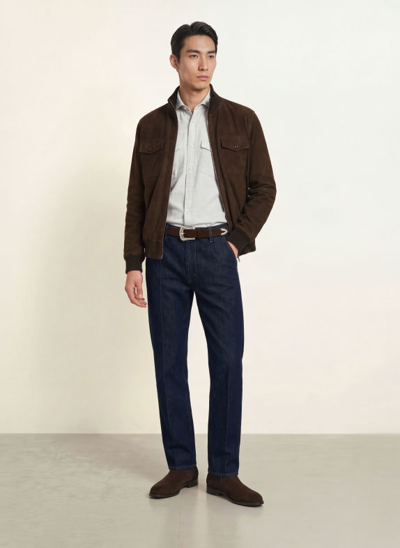 windsor. Leather Blouson DARK BROWN