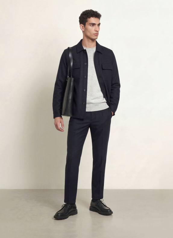 PROFUOMO Flanell-Overshirt DUNKELBLAU