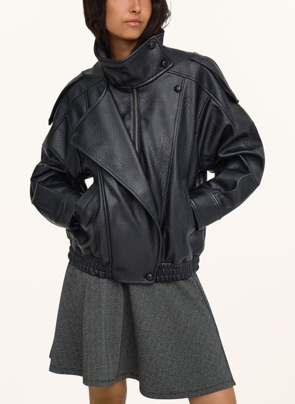 ONLY Leather-look jacket BLACK