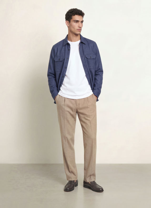 DESOTO Jersey-Overjacket BLAU
