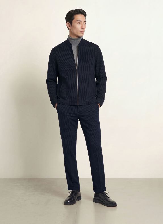 DESOTO Veste universitaire BLEU FONCÉ / GRIS CLAIR