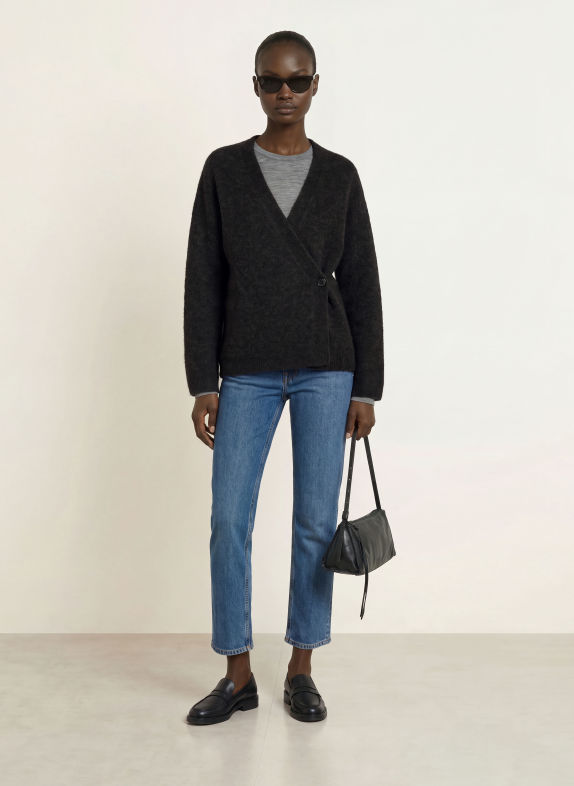 ARKET Cardigan BARAKA MARRON FONCÉ