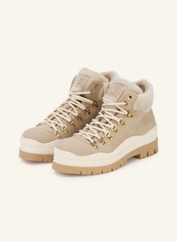 BOGNER Boots à lacets AROSA BEIGE / BLANC
