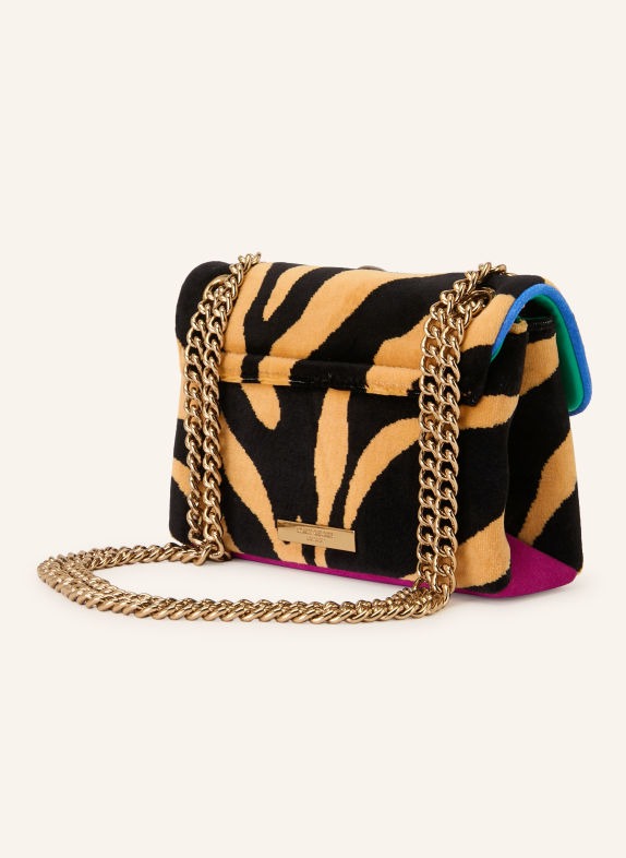 KURT GEIGER KENSINGTON OPHELIA MINI Shoulder Bag with Rhinestones BLACK / CAMEL / BLUE