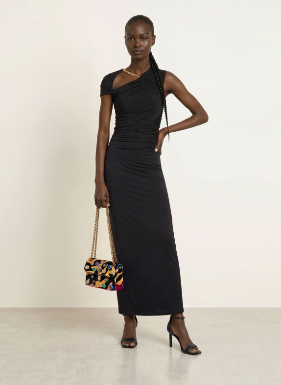 KURT GEIGER KENSINGTON OPHELIA MINI Shoulder Bag with Rhinestones BLACK / CAMEL / BLUE
