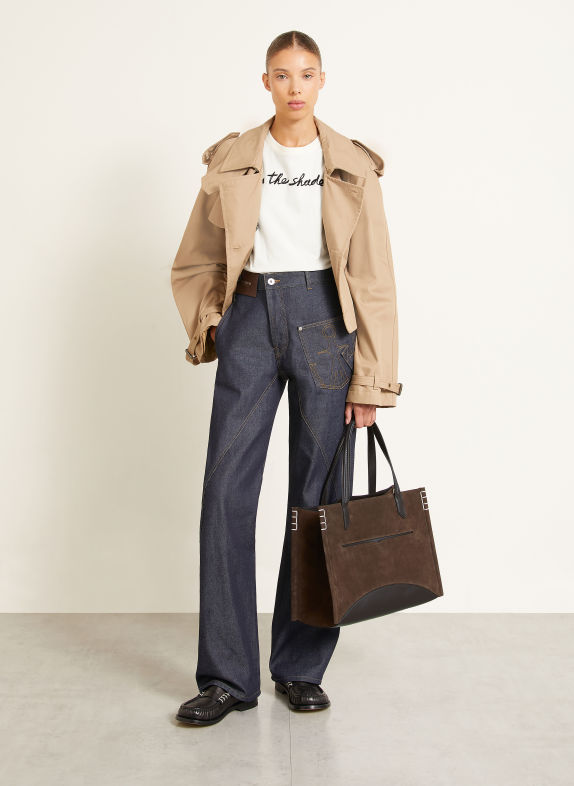 JW ANDERSON Shoppers Loafers Tote Bag DARK BROWN