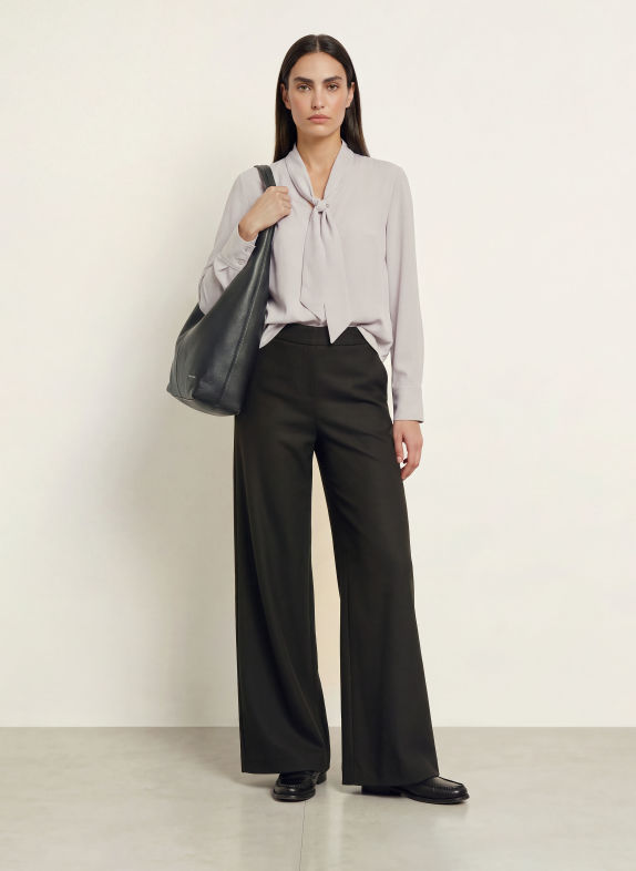 Calvin Klein Schluppenbluse HELLGRAU