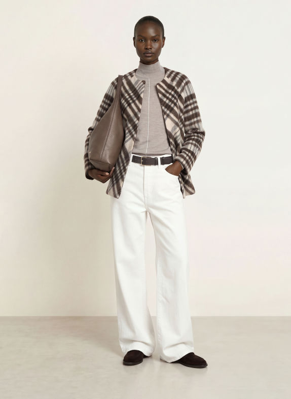 Calvin Klein Jacket DARK BROWN / BEIGE / DARK GRAY