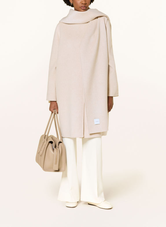 Calvin Klein Mantel mit abnehmbarem Schal BEIGE
