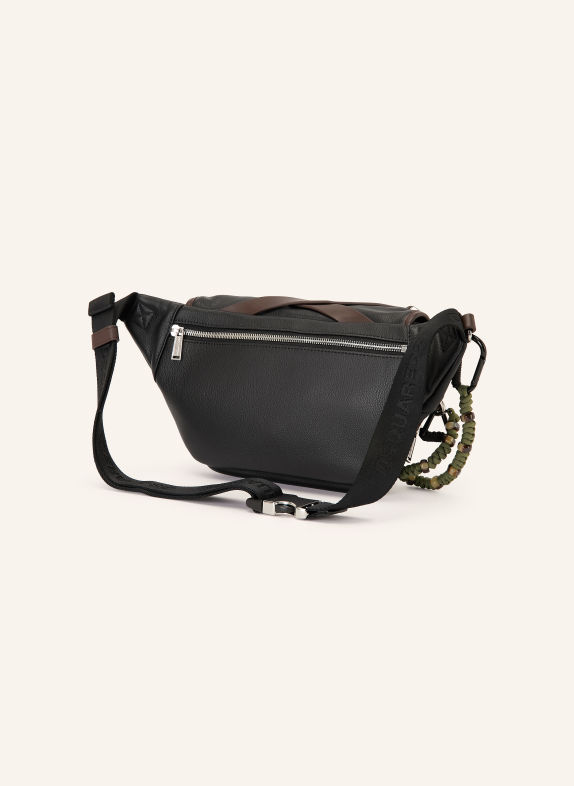 DSQUARED2 Bæltetaske SORT / SØLV / MØRKEBRUN