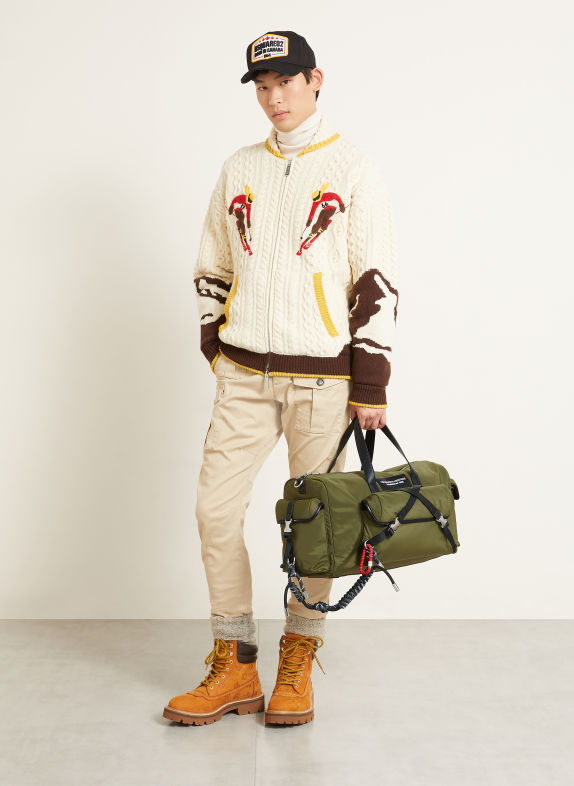 DSQUARED2 Weekender OLIV / SILBER / SCHWARZ