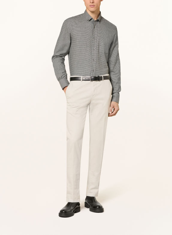 van Laack Flannel Shirt VL-ROY-TFK Tailor Fit DARK GRAY / LIGHT GRAY