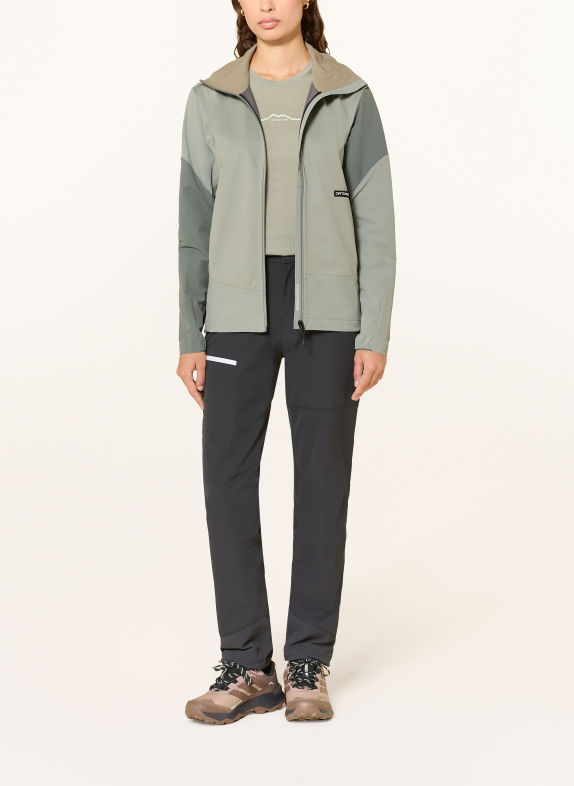 ORTOVOX ORTLER Softshell jacket LIGHT GREEN / GRAY